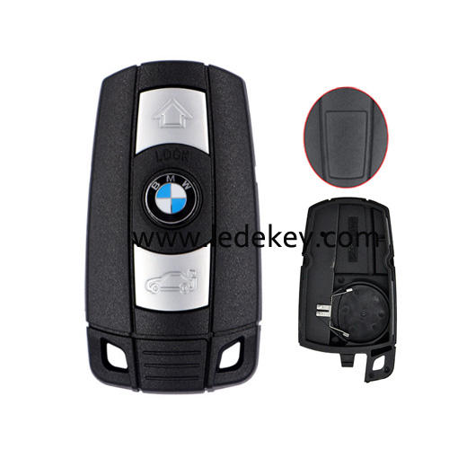 BMW 5 series 3 button remote key blank with mechanical blade with battery clamp（No Words on back)