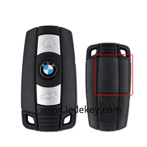 BMW 5 series 3 button remote key blank with mechanical blade with battery clamp（No Words on back)