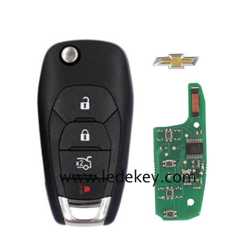Chevrolet 4 button remote key with 315mhz ID46-PCF7941E chip FCCID LXP-T003