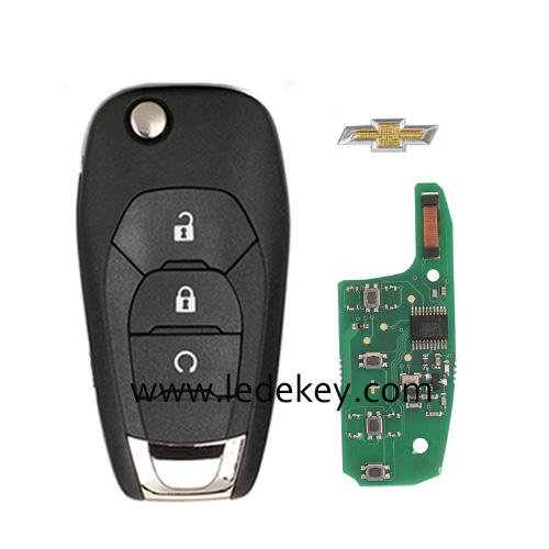 Chevrolet 3 button remote key with 433mhz ID46-PCF7941E chip FCCID LXP-T004
