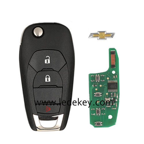 Chevrolet 2+1 button remote key with 315mhz ID46-PCF7941E chip FCCID LXP-T003