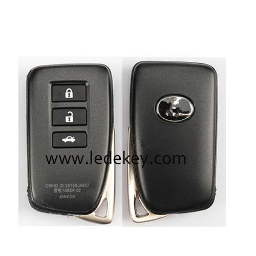 Lexus 3 button smart key shell with blade with logo