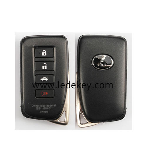 Lexus 4 button smart key shell with blade with logo