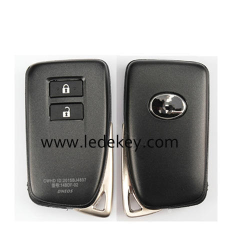 Lexus 2 button smart key shell with blade with logo