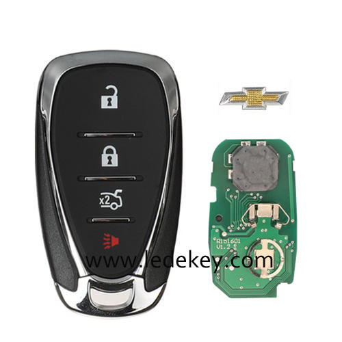 For Chevrolet 4 button remote key with ID46 Chip 433Mhz (FCC ID:HYQ4EA)