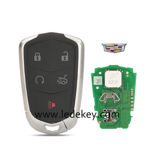 Cadillac 5 button remote key 433Mhz ID46 PCF7937E Chip FCCID:HYQ2EB