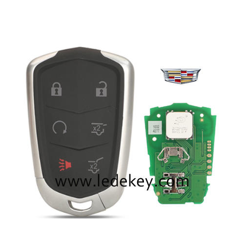Cadillac 6 button remote key 315Mhz ID46 PCF7937E Chip FCCID:HYQ2AB