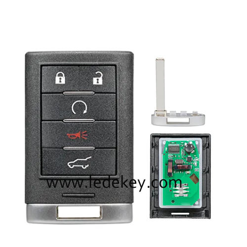 For Cadillac 5 button remote key 315Mhz ID46 PCF7952 chip FCCID:NBG009768T For 2013-2014 Cadillac ATS 2014-2015 Cadillac ELR 2010-2015 Cadillac SRX