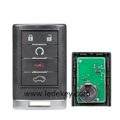 For Cadillac 5 button remote key 315Mhz FCCID:OUC6000066 For 2008-2013 Cadillac CTS (non-prox) 2008-2011 Cadillac DTS (non-prox) 2007-2009 Cadillac SRX (non-prox)