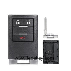 For Cadillac 3 button remote key shell  with blade and battery clamp No Logo