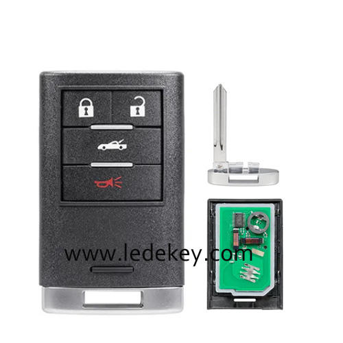 For Cadillac 4 button remote key 315Mhz ID46 chip FCCID:M3N5WY7777A For 2008 - 2013 Chevrolet Corvette