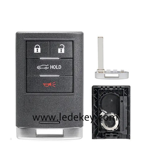For Cadillac 4 button remote key shell  with blade and battery clamp No Logo