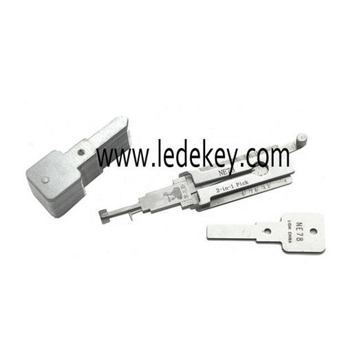 Original Lishi NE78 Peugeot lock pick and decoder  together  2 in 1 genuine  with best quality