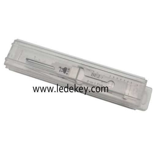 Original Lishi BE2-7 2 in 1 Lock pick decoder