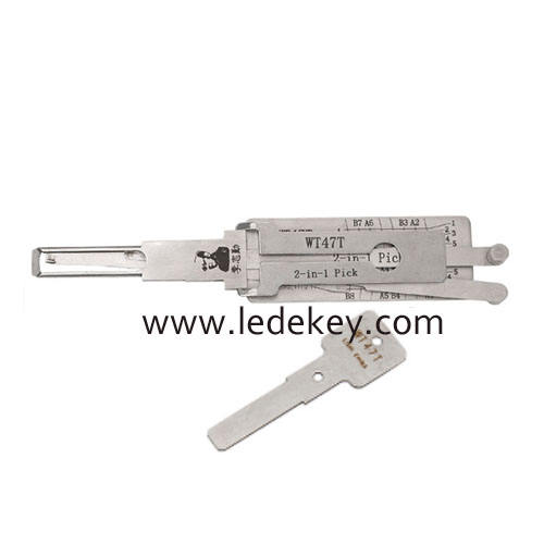 Original Lishi WT47T SAAB 2 in 1 lock pick and decoder  together with best quality