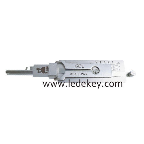 Original Lishi SC1 2 in 1 Lock pick decoder