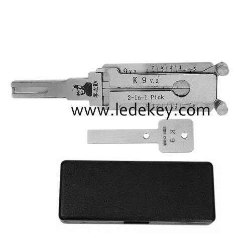 Original Lishi Korean Kia K9 2 in 1 lock pick and decoder  together  locksmith tools with best quality