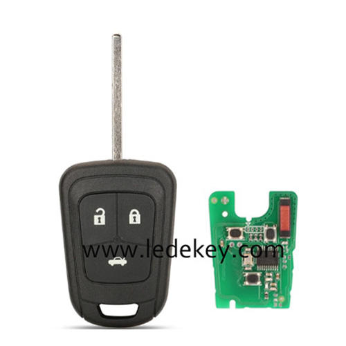 For Chevrolet 3 button remote key 315MHz ID46-PCF7937 Chip For Chevrolet Camaro Sonic Cruze Malibu Volt Spark Equinox