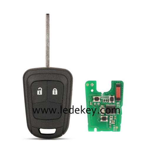 For Chevrolet 2 button remote key 433MHz ID46-PCF7937 Chip For Chevrolet Camaro Sonic Cruze Malibu Volt Spark Equinox