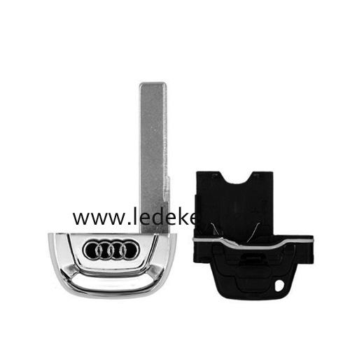 Audi 3 button remote key shell with blade with logo (HU66 blade)with battery clamp