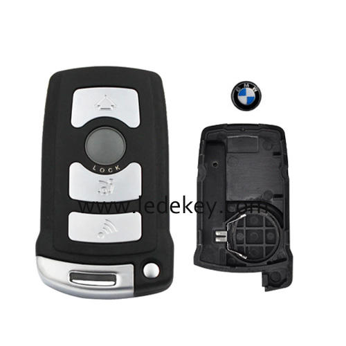 For BMW 7 series 4 button remote key shell（with battery clamp）with blade