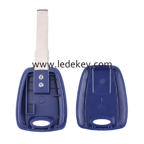 Fiat transponder key shell (Blue) no logo