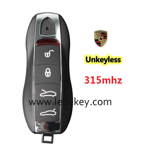 KYDZ For Porsche 4 button unkeyless remote key with 315Mhz hitag pro type 49 Chip