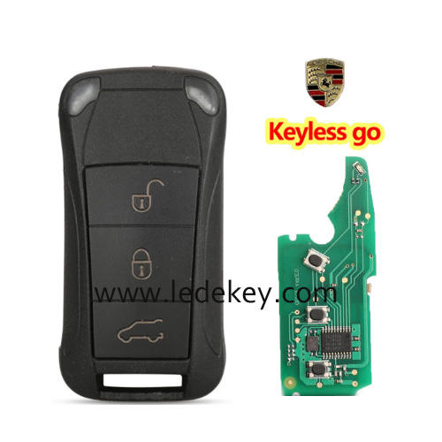 For Porsche 3 button remote key keyless go with 433Mhz ID46-PCF7942 Chip