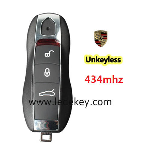 For Porsche 3 button unkeyless remote key with 434Mhz hitag pro type 49 Chip