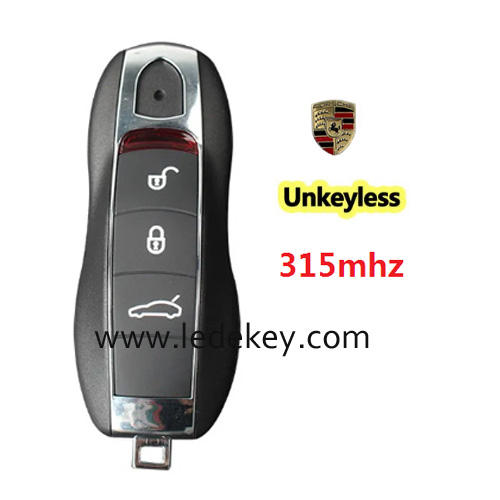 For Porsche 3 button unkeyless remote key with 315Mhz hitag pro type 49 Chip
