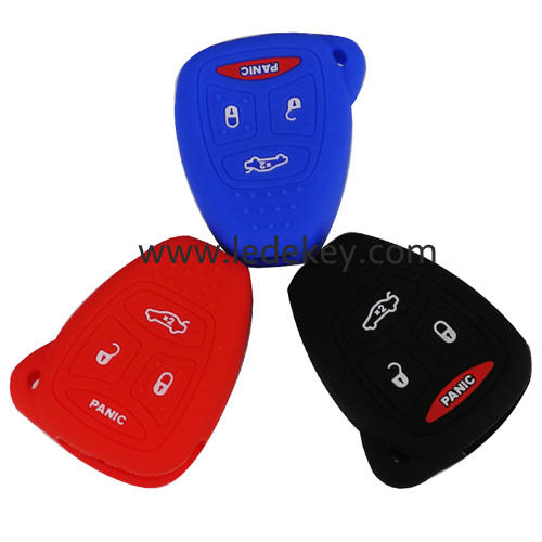 4 buttons Silicone key cover for CHRYSLER  (3 colors optional)
