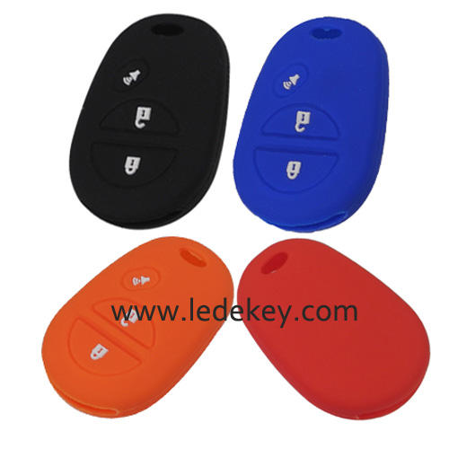 3 buttons Silicone key cover for TOYOTA black color(4 colors optional)