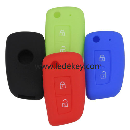 2 buttons Silicone key cover for Nissan (4 colors optional)