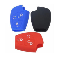 3 buttons Silicone key cover for BENZ black color(3 color optional)