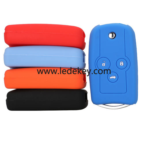 3 buttons Silicone key cover for HONDA black color(5 colors optional)