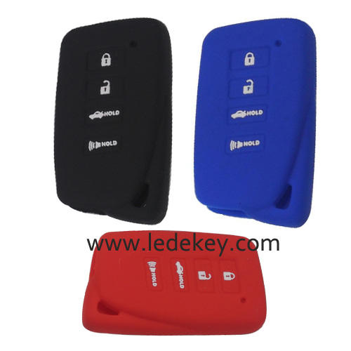 4 buttons Silicone key cover for LEXUS black color(3 colors optional)