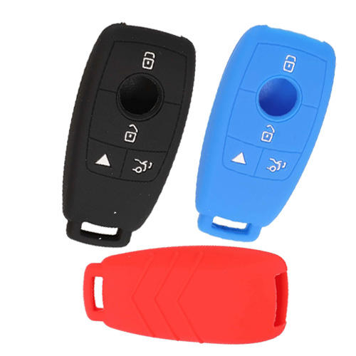 4 buttons Silicone key cover for BENZ black color(3 color optional)