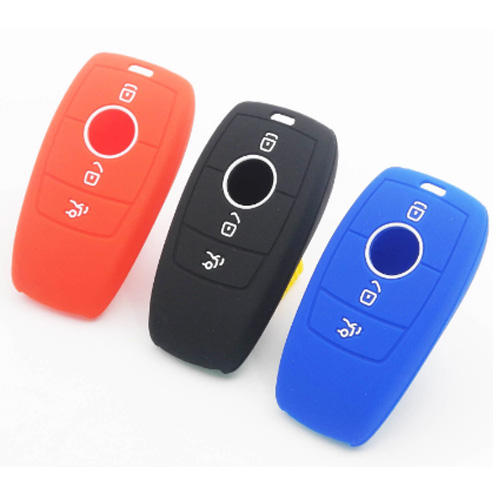 3 buttons Silicone key cover for BENZ black color(3 color optional)