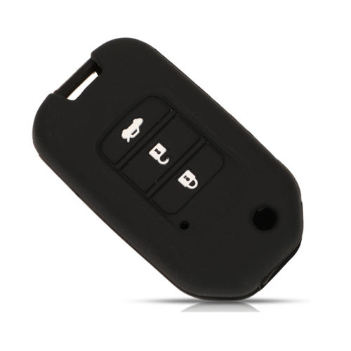 3 buttons Silicone key cover for HONDA black color(3 colors optional)