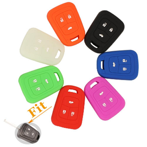 3 buttons Silicone key cover for CHEVROLET black color(7 color optional)