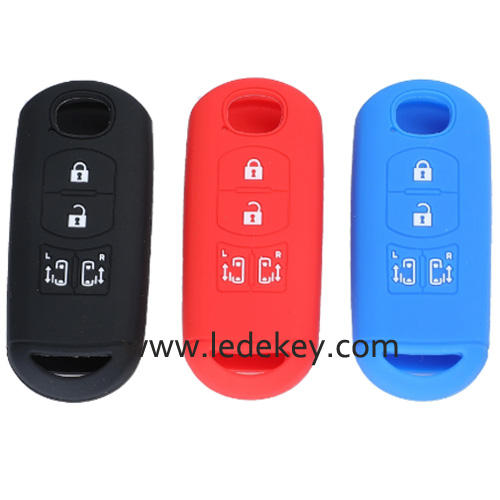 4 buttons Silicone key cover for MAZDA black color(3 colors optional)