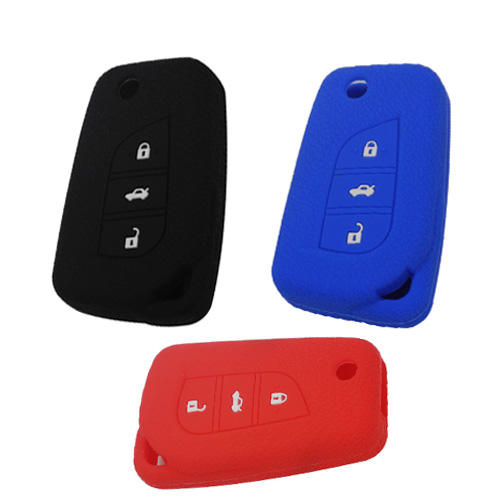 3 buttons Silicone key cover for TOYOTA  (3 colors optional)