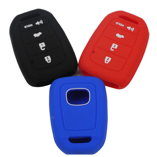 4 buttons Silicone key cover for HONDA black color(3 colors optional)