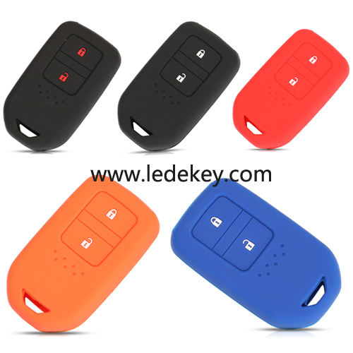 2 buttons Silicone key cover for HONDA black color(5 colors optional)
