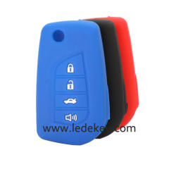 4 buttons Silicone key cover for TOYOTA  (3 colors optional)