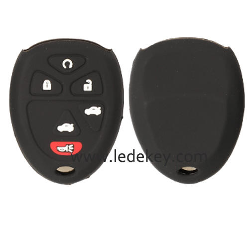 6 buttons Silicone key cover for CHEVROLET BUICK GMC black color