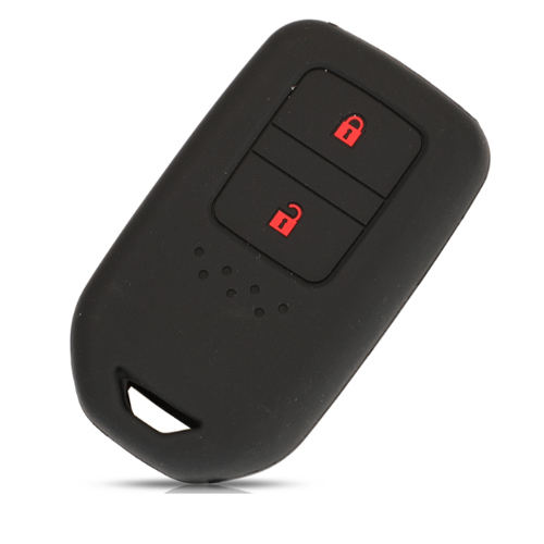 2 buttons Silicone key cover for HONDA black color(5 colors optional)
