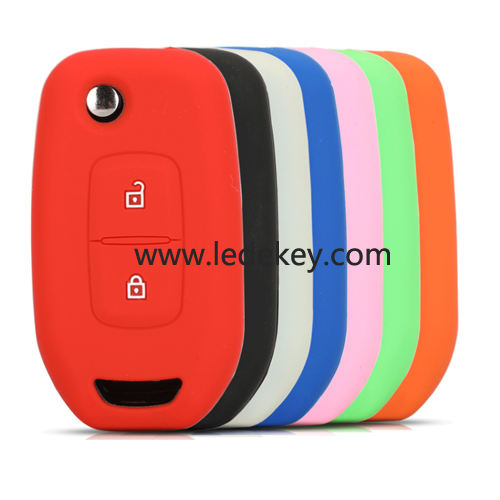 2 buttons Silicone key cover for Renault (7 colors optional)