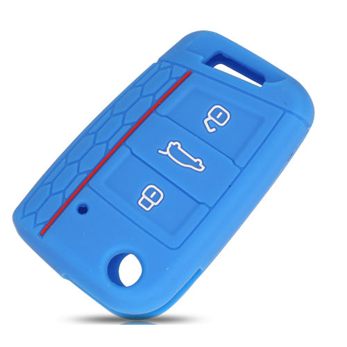 3 buttons Silicone key cover for VW golf7 mk7 (6 colors optional)