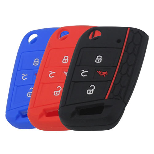 4 buttons Silicone key cover for VW  (3 colors optional)